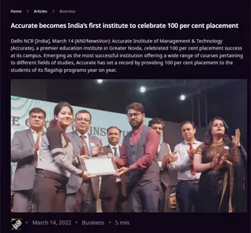 100% Placement News
