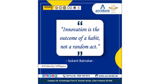 Innovation is The Outcome of a Habit, Not a Random Act