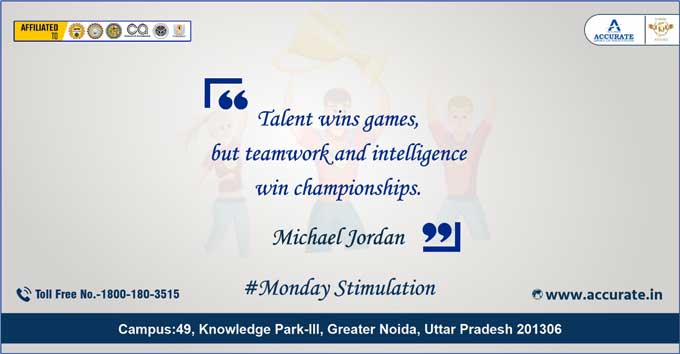 Talent wins games, but teamwork and intelligence win championships