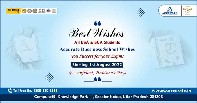 Accurate Business School Wishes You Success for Your Exams