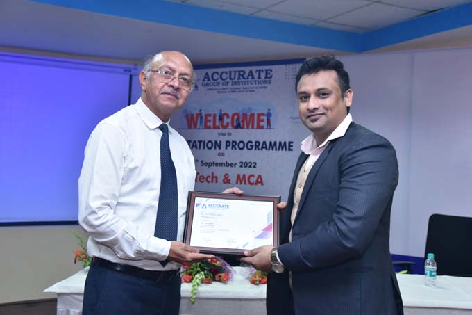 Orientation Program For Accurate Institute of Engineering(BTech) and MCA Students