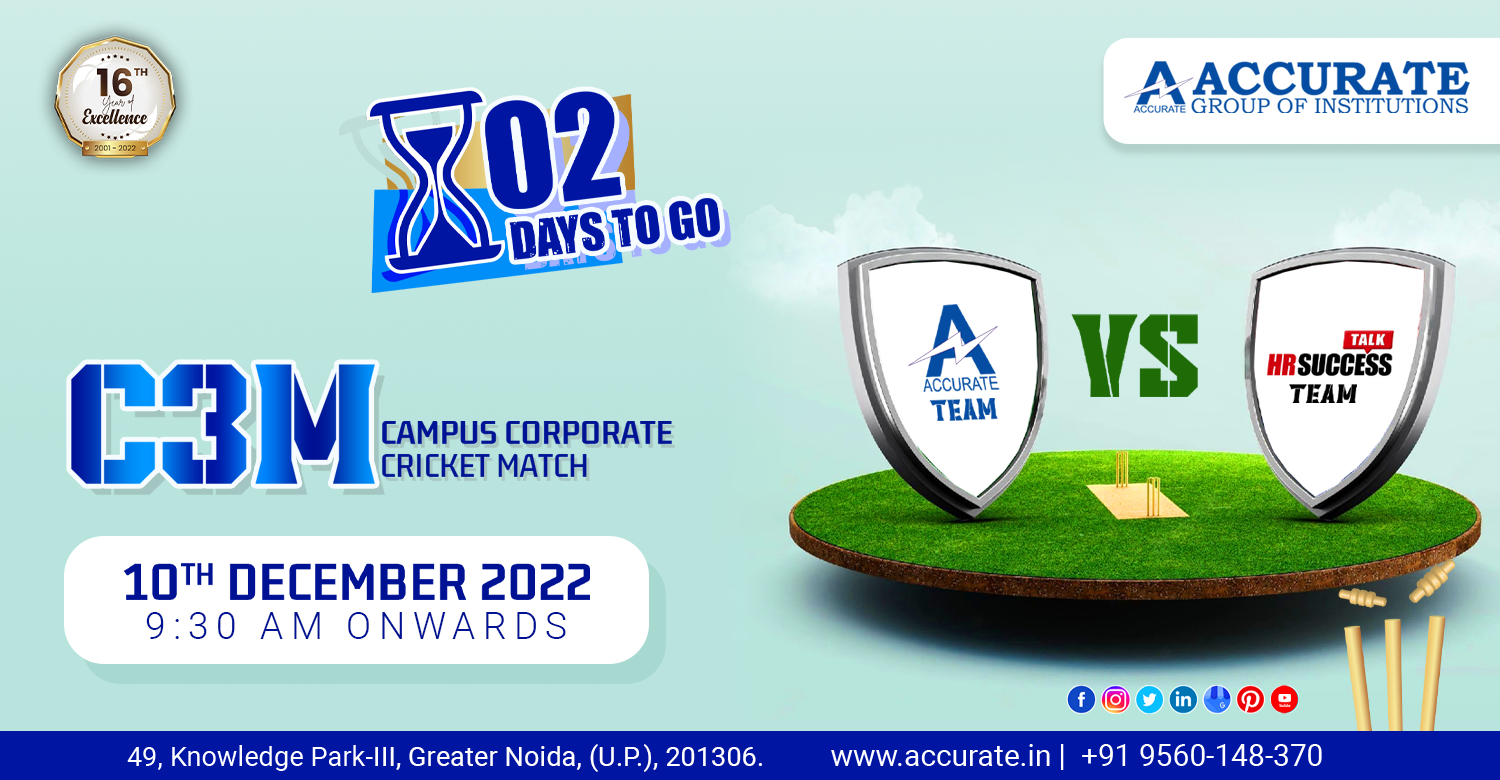 02 Days To Go to Campus Corporate Cricket Match