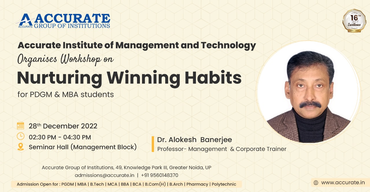 Workshop on Nurturing Winning Habits