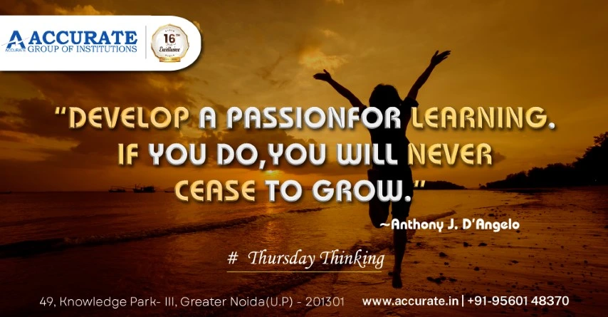Develop a passion for learning