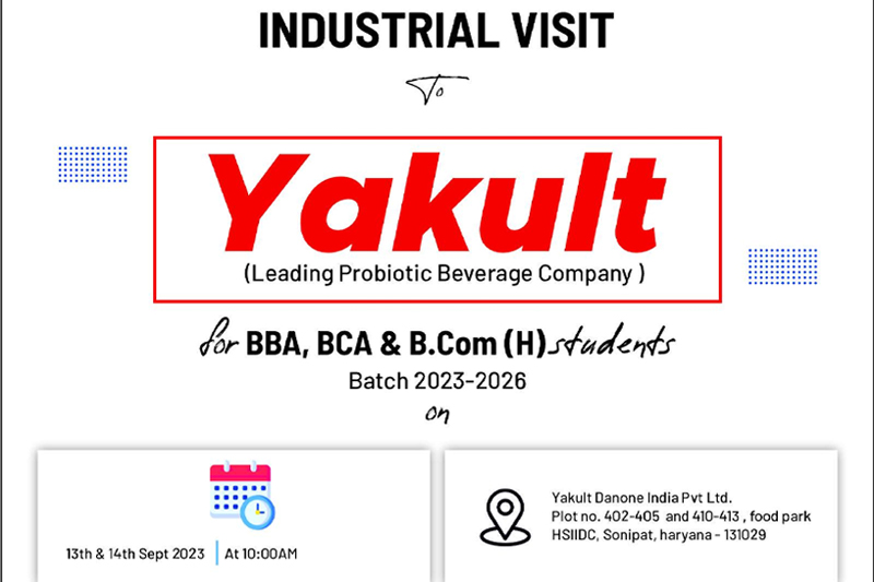 Industrial Visit to Yakult 2023