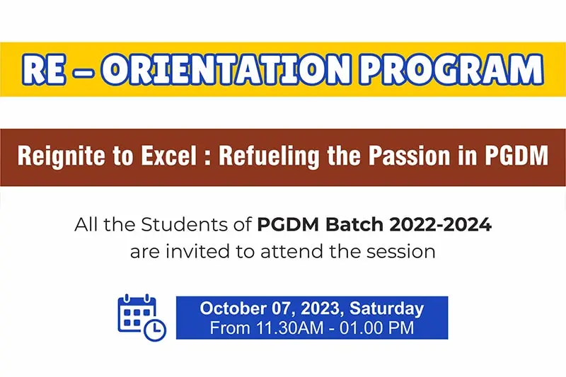 PGDM Re-Orientation 2023