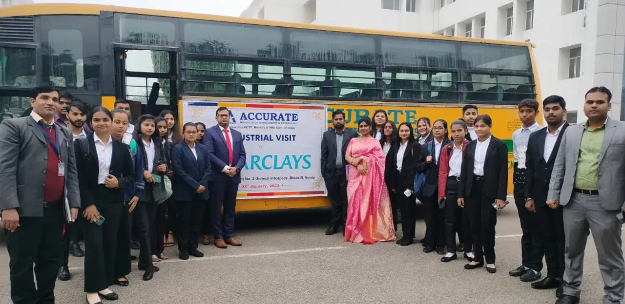 Accurate Business Schools Industrial visit at Barclays Noida