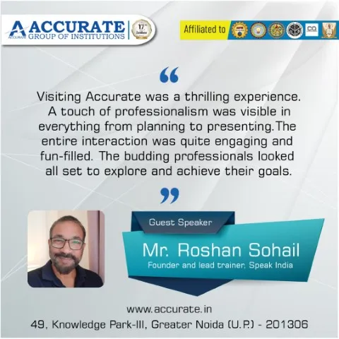 Mr. Roshan Sohail for the glowing review