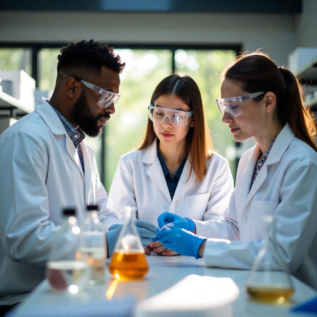 Students working in Advanced Pharmacy Lab at Accurate