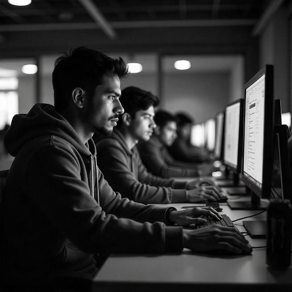 Students working in computer lab at Accurate Institute