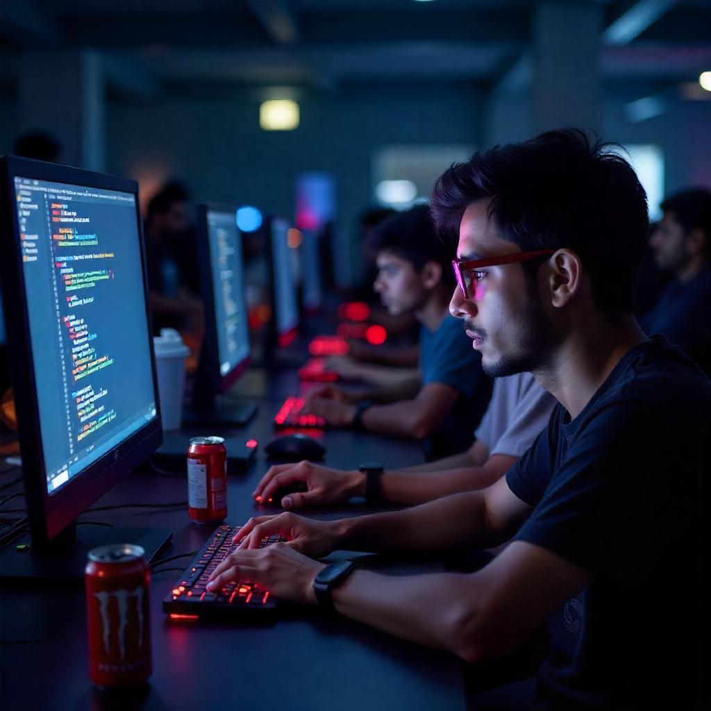 BCA students working in computer lab