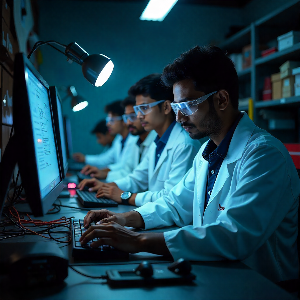 B.Pharma students conducting research