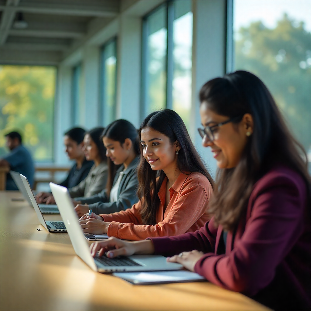 B.Com students engaged in business case study discussions