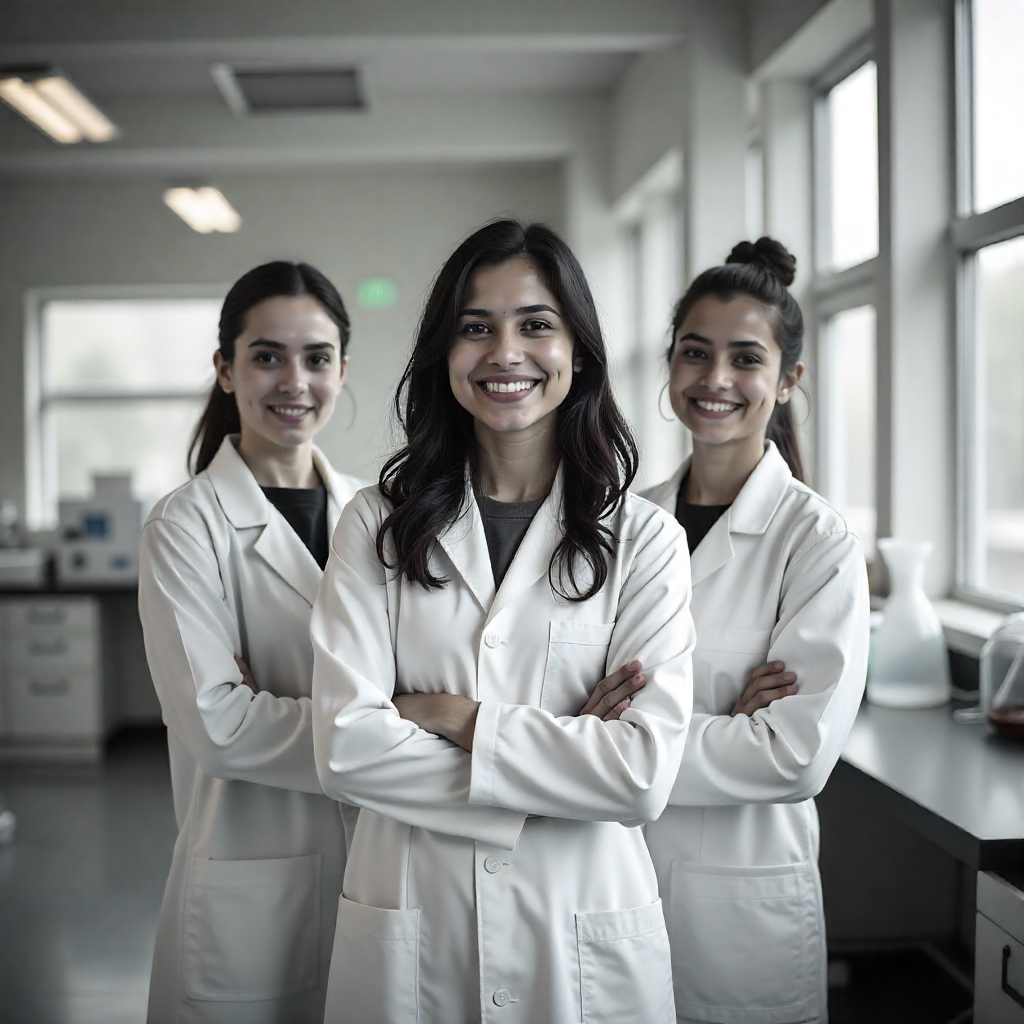 D.Pharm students at Accurate Institute learning in pharmacy lab