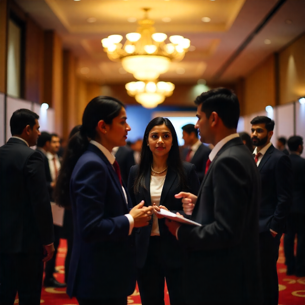 MBA students participating in group discussion