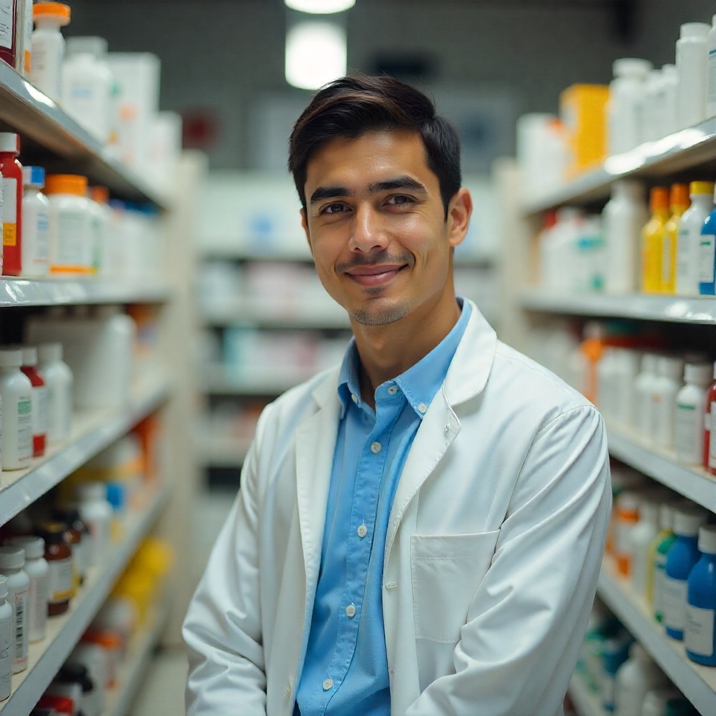 Pharmacy students working in modern laboratory