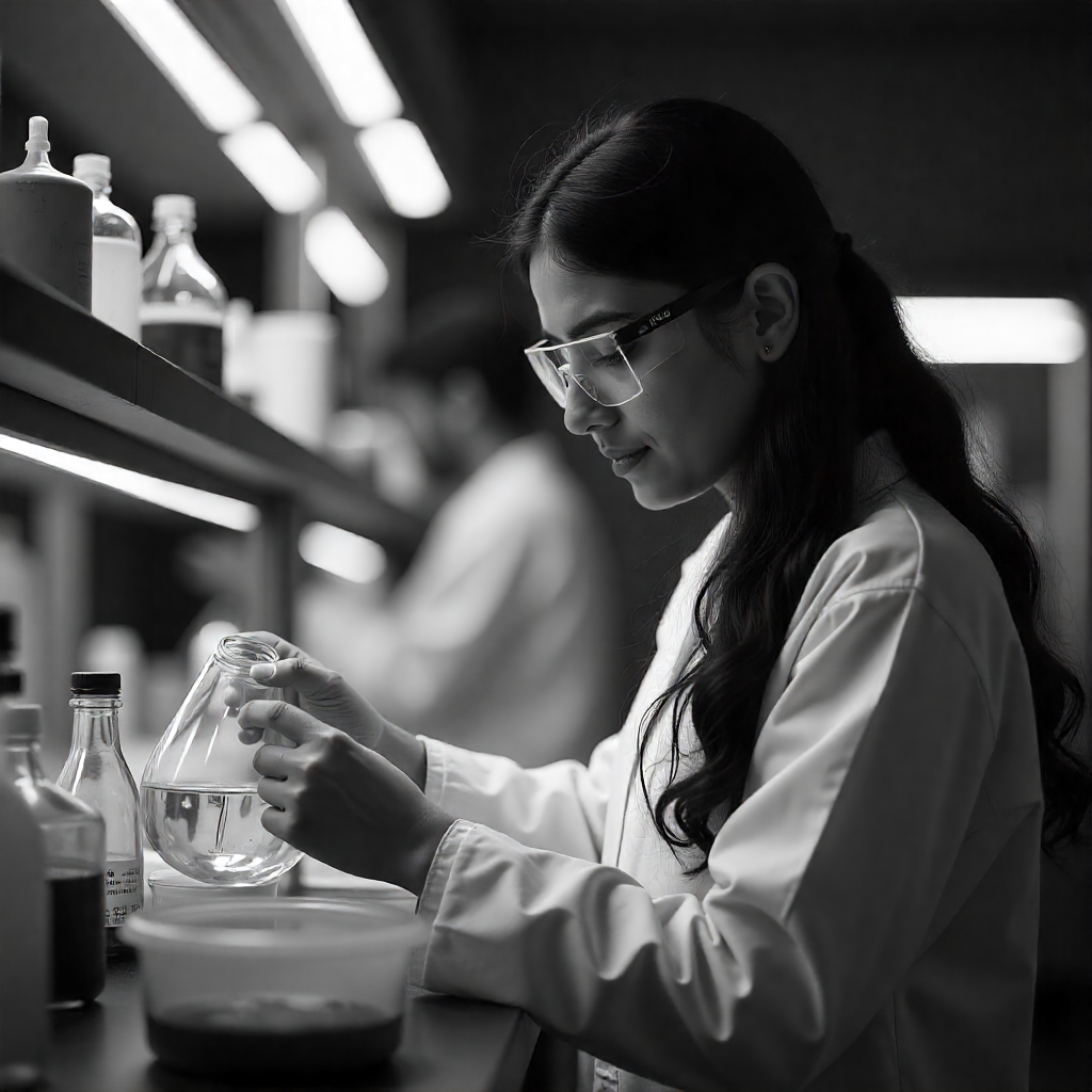 Students in pharmacy lab