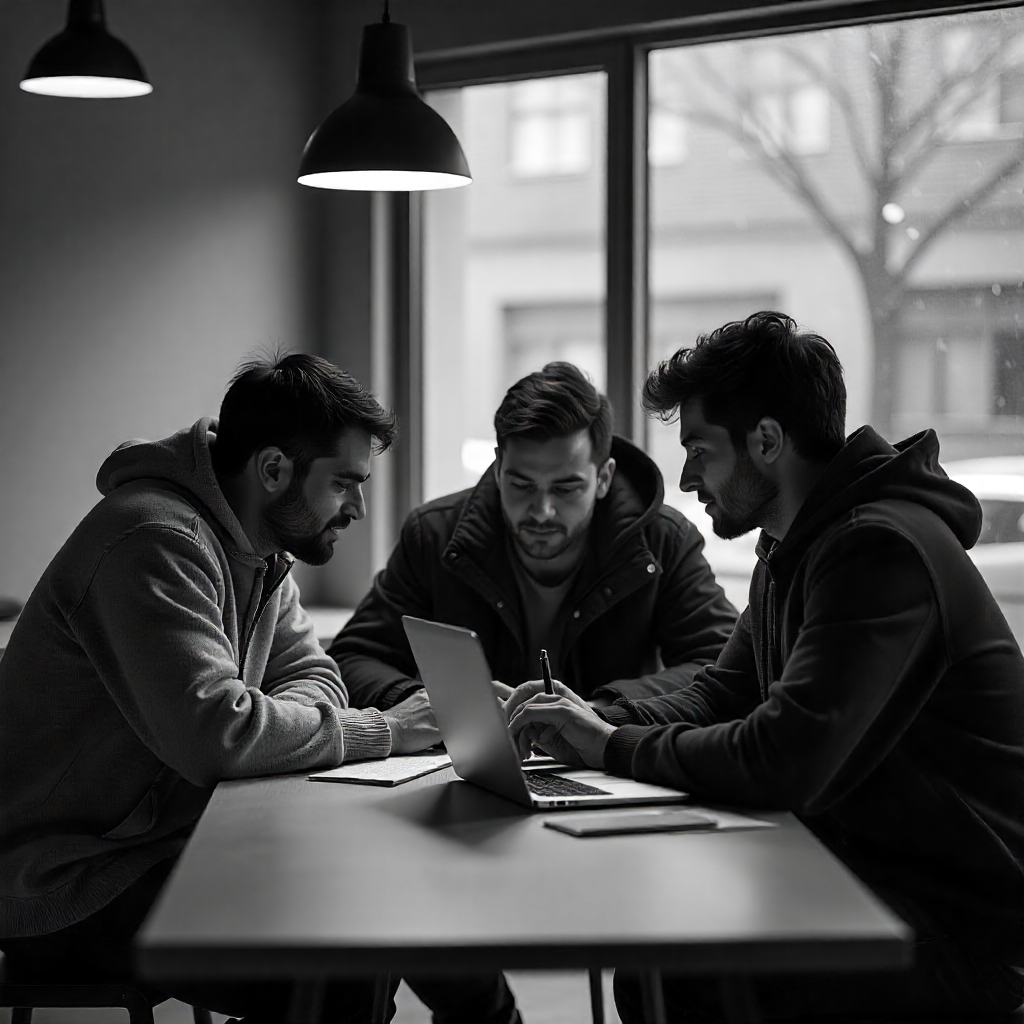 Business professionals working together