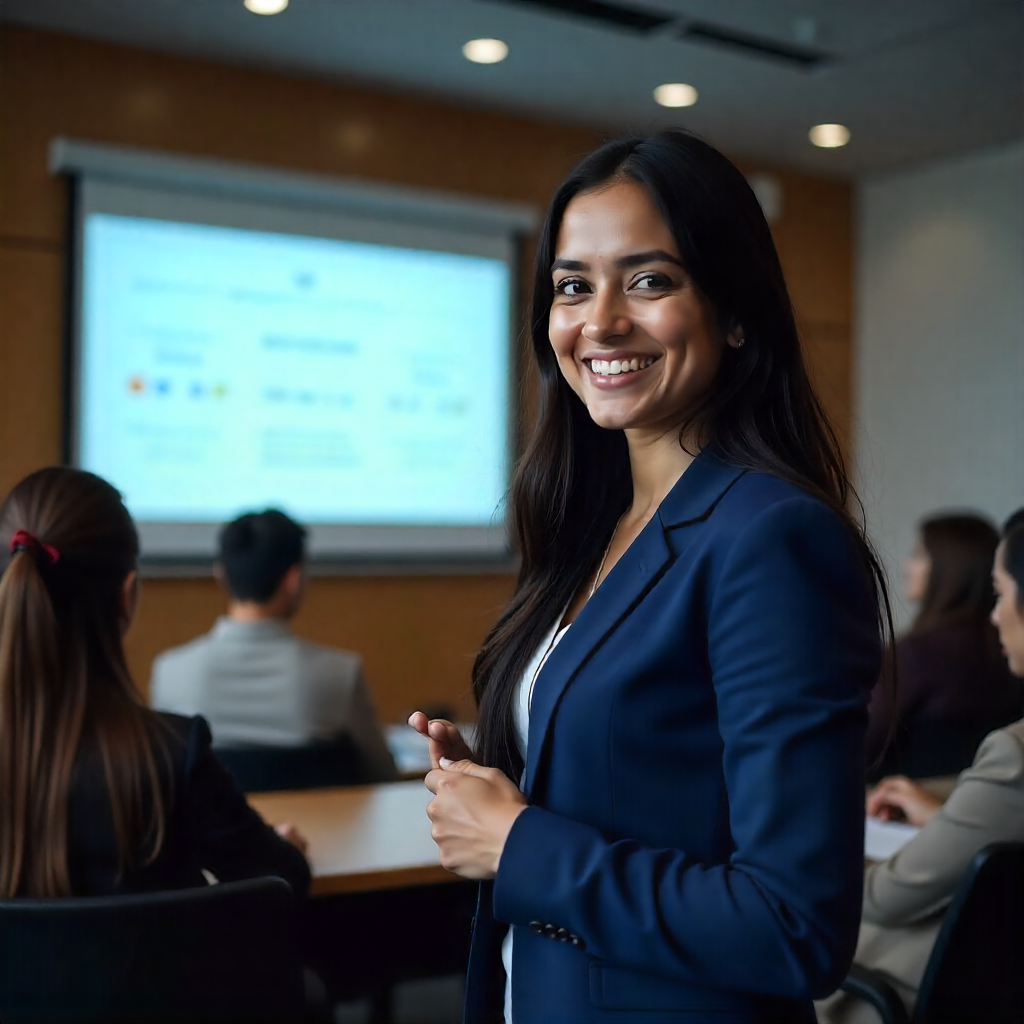 MBA students participating in global business simulation