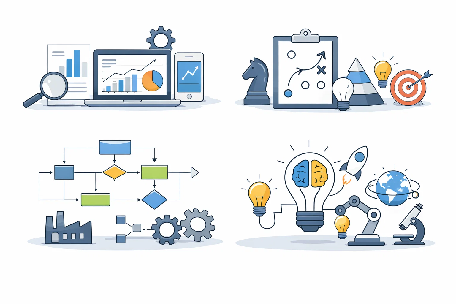 Industry-oriented PGDM learning with business analytics, strategy tools, and operational planning