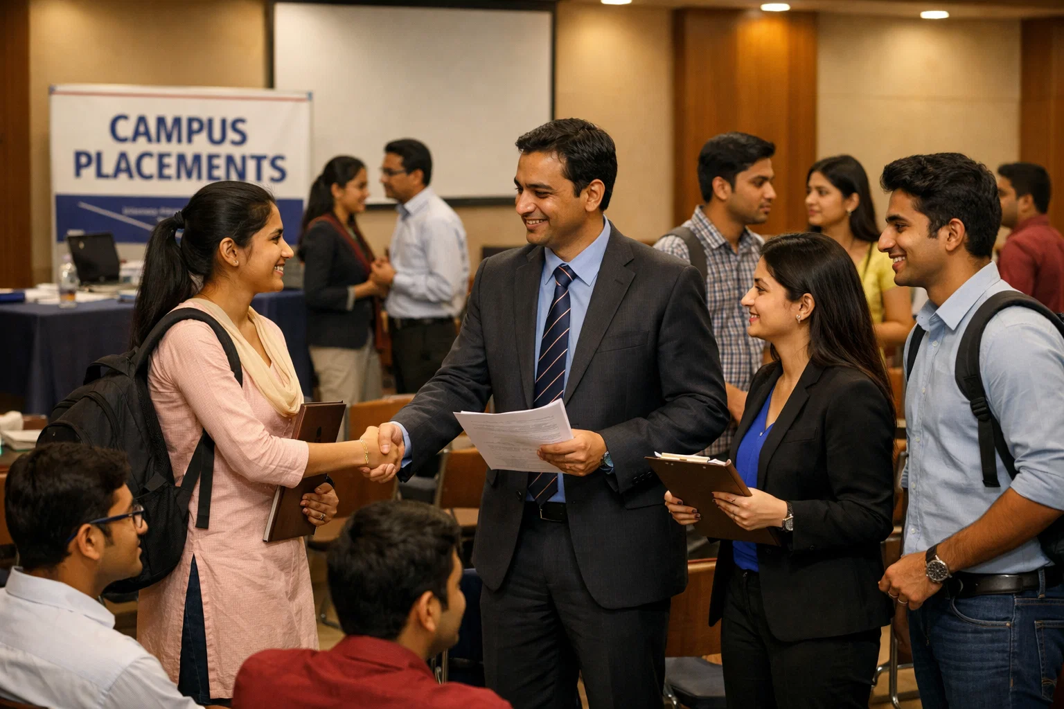 Engineering students preparing for campus placements and career opportunities in Delhi NCR
