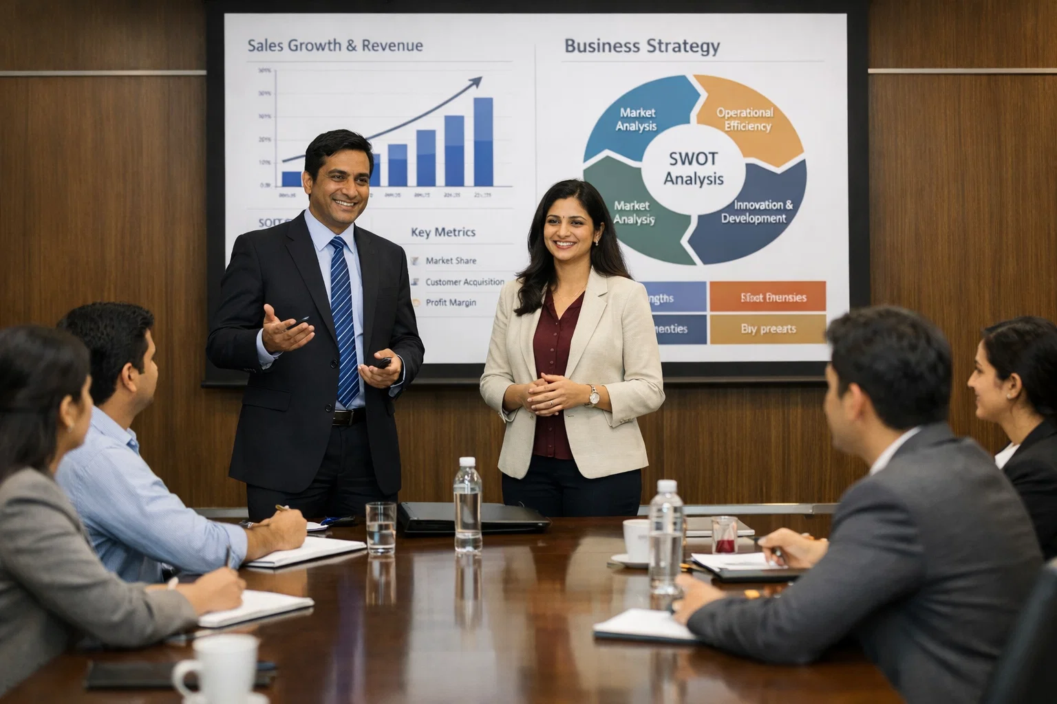 Industry experts guiding MBA students through real business strategies